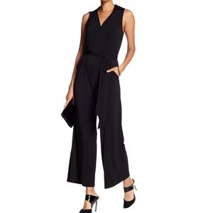 Nina Leonardo black sleeveless jumpsuit S